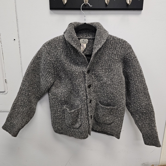 L.L. Bean Sweaters - L.L.Bean Classic Ragg Wool Sweaters, Cardigan lambswool